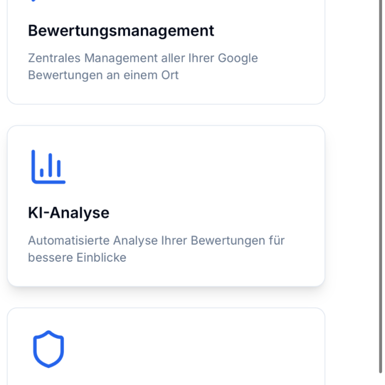 Bewertungsmanagement und KI-Analyse für bessere Einblicke und zentralisiertes Management.